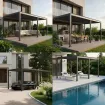 Альтанка Villa 4x6 м, дах open/close (електричний) + LED (холодне світло), антрацит — фото 8