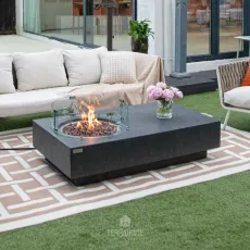 Стoл c камином ELEMENTI Metropolis Dark Grey