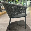 Стілець Santorini dining chair / MRG | Carbon grey | light anthracite mixed weave — фото 4