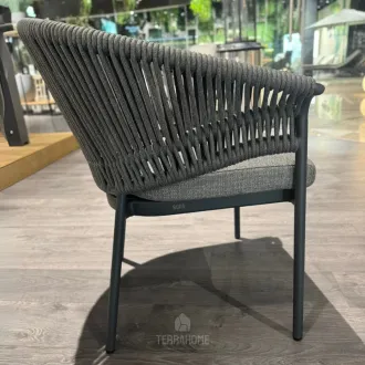 Стілець Santorini dining chair / MRG | Carbon grey | light anthracite mixed weave — фото 4