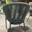 Стілець Santorini dining chair / MRG | Carbon grey | light anthracite mixed weave — фото 5