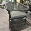 Стілець Santorini dining chair / MRG | Carbon grey | light anthracite mixed weave — фото 3
