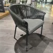 Стілець Santorini dining chair / MRG | Carbon grey | light anthracite mixed weave