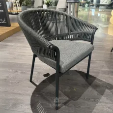 Стілець Santorini dining chair / MRG | Carbon grey | light anthracite mixed weave