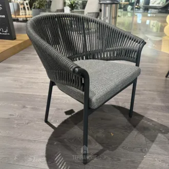 Стілець Santorini dining chair / MRG | Carbon grey | light anthracite mixed weave
