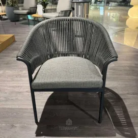 Стілець Santorini dining chair / MRG | Carbon grey | light anthracite mixed weave — фото 2