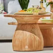 Кофейный столик Farzi lounge table Ø55x41 Natural new teak — фото 8