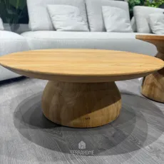 Кавовий столик Farzi lounge table Ø80x31 Natural new teak