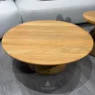 Кавовий столик Farzi lounge table Ø80x31 Natural new teak — фото 3