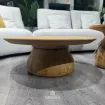 Кавовий столик Farzi lounge table Ø80x31 Natural new teak — фото 2