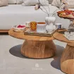 Кавовий столик Farzi lounge table Ø80x31 Natural new teak — фото 6