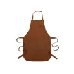 Кожаный фартук для барбекю коричневый BBQ Apron Full Leather Cognac — фото 5