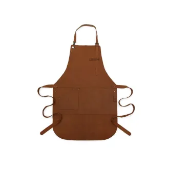 Кожаный фартук для барбекю коричневый BBQ Apron Full Leather Cognac — фото 5