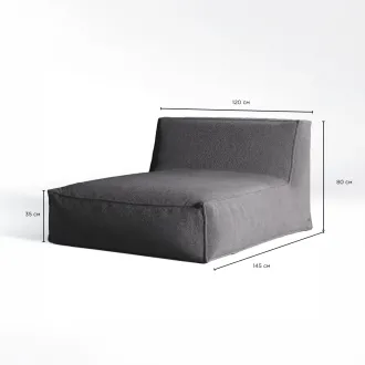 Шезлонг Love Bed TROIS POMMES HOME, Dark grey — фото 8