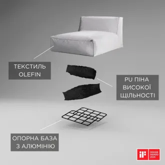 Шезлонг Love Bed TROIS POMMES HOME, Melange — фото 3
