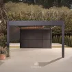 Беседка Luxe 3,6x4 м, электрическая раздвижная крыша + LED, антрацит — фото 15