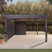 Беседка Luxe 3,6x4 м, электрическая раздвижная крыша + LED, антрацит — фото 16