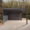 Беседка Luxe 3,6x4 м, электрическая раздвижная крыша + LED, антрацит — фото 13