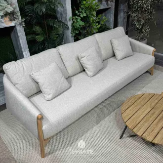 Диван Bellano 3-seater sofa bench, Natural new teak |natural gravel — фото 6