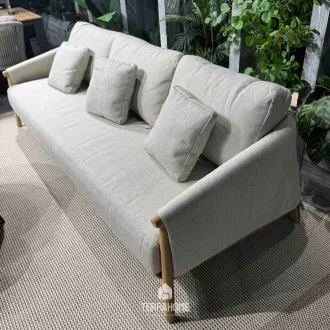 Диван Bellano 3-seater sofa bench, Natural new teak |natural gravel — фото 3