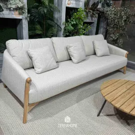 Диван Bellano 3-seater sofa bench, Natural new teak |natural gravel — фото 2