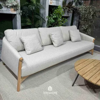Диван Bellano 3-seater sofa bench, Natural new teak |natural gravel — фото 2