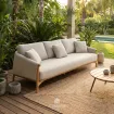 Диван Bellano 3-seater sofa bench, Natural new teak |natural gravel
