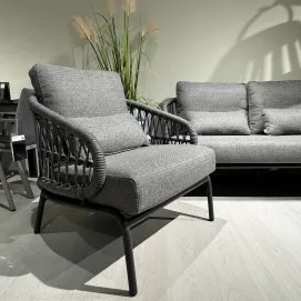 Лаунж комплект Tosca диван+ 2 кресла / MRG | Carbon grey | light anthracite mw — фото 2
