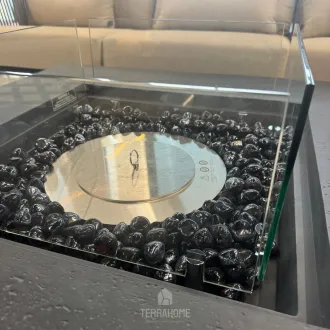 Стіл з каміном MANHATTAN Bioethanol Slate Black (вкл. скло 4 шт) — фото 4