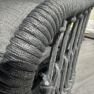 Ліжко-шезлонг Tosca Daybed, MRG, Carbon grey, light anthracite mixed weave — фото 5