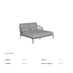 Ліжко-шезлонг Tosca Daybed, MRG, Carbon grey, light anthracite mixed weave — фото 7