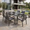 Комплект стіл Kettler 160 антрацит + 6 стільців Felice — фото 2