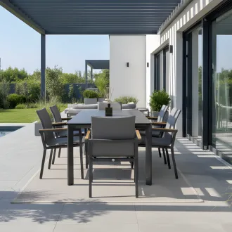 Комплект стіл Kettler 160 антрацит + 6 стільців Felice — фото 3