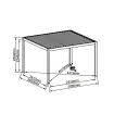 Альтанка Luxe 3,6x3 м, дах open/close (електричний) + LED, антрацит — фото 5