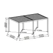 Набір для розширення альтанки Luxe 3,6x3 м, дах open/close (електричний) + LED, антрацит — фото 3