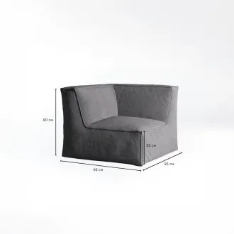 Кутовий модуль TROIS POMMES HOME, Dark grey — фото 8