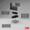 Кутовий модуль TROIS POMMES HOME, Dark grey — фото 3