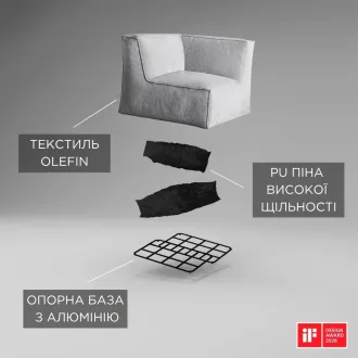 Угловой модуль TROIS POMMES HOME, Melange — фото 3