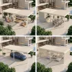 Беседка Luxe 3,6x6 м, крыша open/close (механическая), camel sand — фото 11