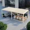 Беседка Luxe 3,6x6 м, крыша open/close (механическая), camel sand