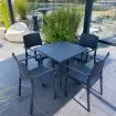 Комплект стіл Eco fixed + 4 стільці Kate, anthracite