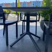 Комплект стіл Eco fixed + 4 стільці Kate, anthracite — фото 4