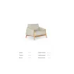 Крісло Bellano lounge chair Natural new teak, natural gravel — фото 4