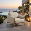 Крісло Bellano lounge chair Natural new teak, natural gravel