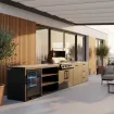 Вулична кухня Brabura з газовим грилем та холодильником