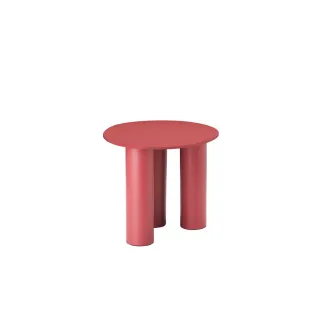 Журнальный столик HYPPO Ø50 H.46 3 LEGS ,PAINTED RED CARMINE WITH RED CARMINE HPL TOP — фото 2