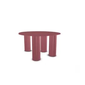 Журнальний столик HYPPO TABLE Ø70 H.37 4 LEGS ,PAINTED RED CARMINE WITH RED CARMINE HPL TOP — фото 2