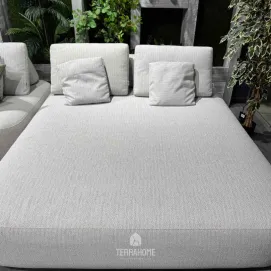 Ліжко-шезлонг Blocchi daybed White grey boucle — фото 2
