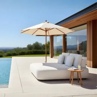 Ліжко-шезлонг Blocchi daybed White grey boucle