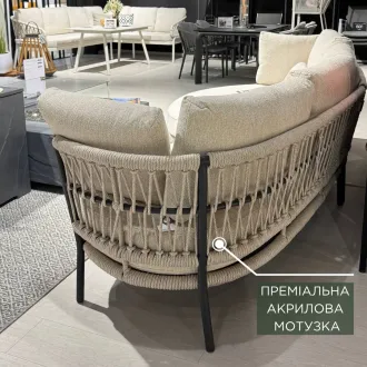 Кутовий лаунж Лівий Bardi Matt royal grey, Camel sand, Beachy bouclé — фото 7